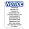 Signmission OSHA Notice, 7" Height, Attention Driver Fuel Ethanol Sign, 7" X 5", Portrait OS-NS-D-57-V-10193 - alternate 1